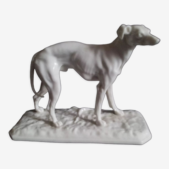 Porcelain greyhound sculpture by Nymphenburg