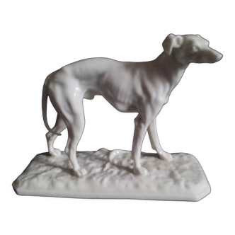 Porcelain greyhound sculpture by Nymphenburg