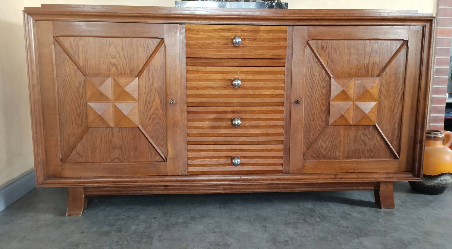 Sideboard 1940 France Brutalist style Charles Dudouyt