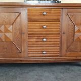 Sideboard 1940 France Brutalist style Charles Dudouyt