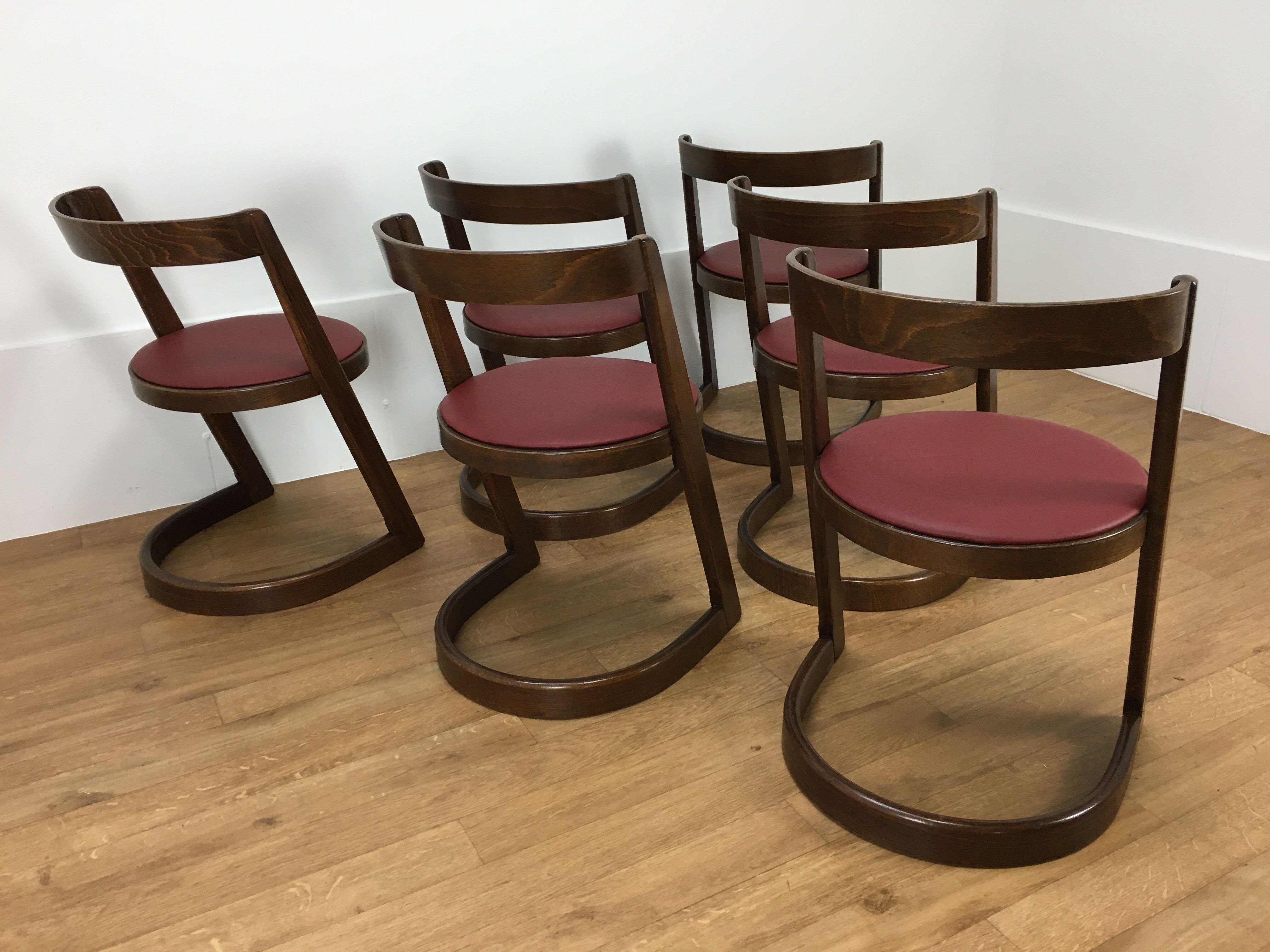 Set of 6 chairs Baumann Halfa design 70's