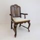 Chaise en bois néobaroque avec vannerie viennoise