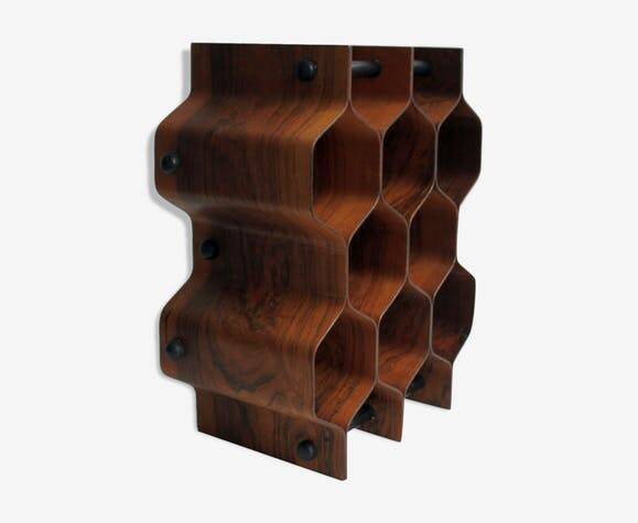 Porte-bouteille en palissandre par Torsten Johansson pour Formtra, 60's.