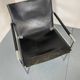 Fauteuil de salon moderne en cuir noir par Martin Visser pour T Spectrum, années 1960