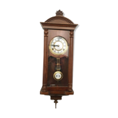 Mid Century Vintage Victorian Style Wall Clock Wood Case,Chime, in Working order