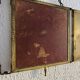 Vintage 1900 triptych barber mirror in gold, gallant scene - 20 x 59 cm