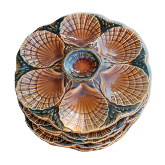 Lot de 6 assiettes à huîtres
