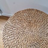 Rattan and rope coffee table