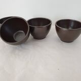 Set of 4 ceramic bowls / ramekins signed Turgis