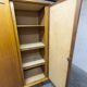 French wardrobe with tapered legs, 3 doors, 120cm hanging rail, new.