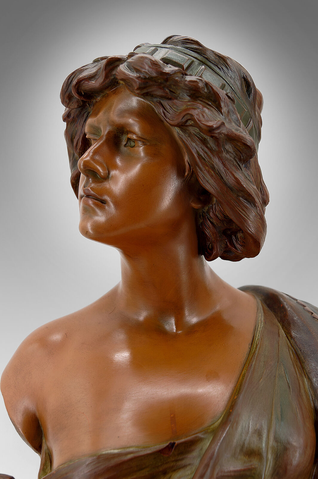 Terracotta bust of Judith by Ricardo Aurilli, circa 1900-1910