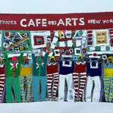 Michel Godjevac – Café des Arts (2008) Original painting signed and d