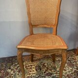 Pair of canned chairs