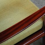 Vintage mahogany senator high back lounge chair by Ole Wanscher for Cado, 1960s