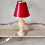 Beige marbled stone lamp base