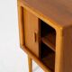 Compact cabinet with tambour door by CFC Silkeborg (Denmark, 1960s).