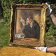 Vintage Mid-Century Alchemist Oil Painting