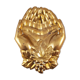 Antique hand-shaped brass soap holder