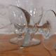 Ensemble vintage de 5 verres gravé sur pieds