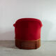 Fauteuil crapaud rouge