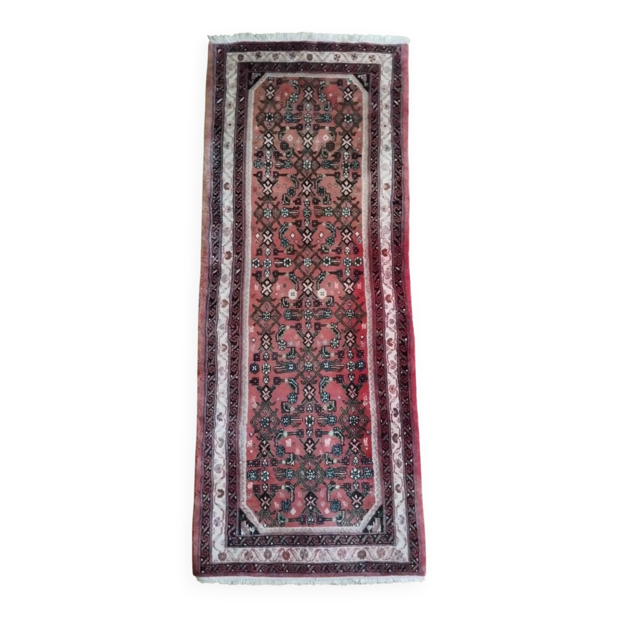 Tapis de couloir Hamadan fait main 200x79cm
