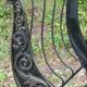rare Napoleon III cast iron and wrought iron sofa bed, 19th century