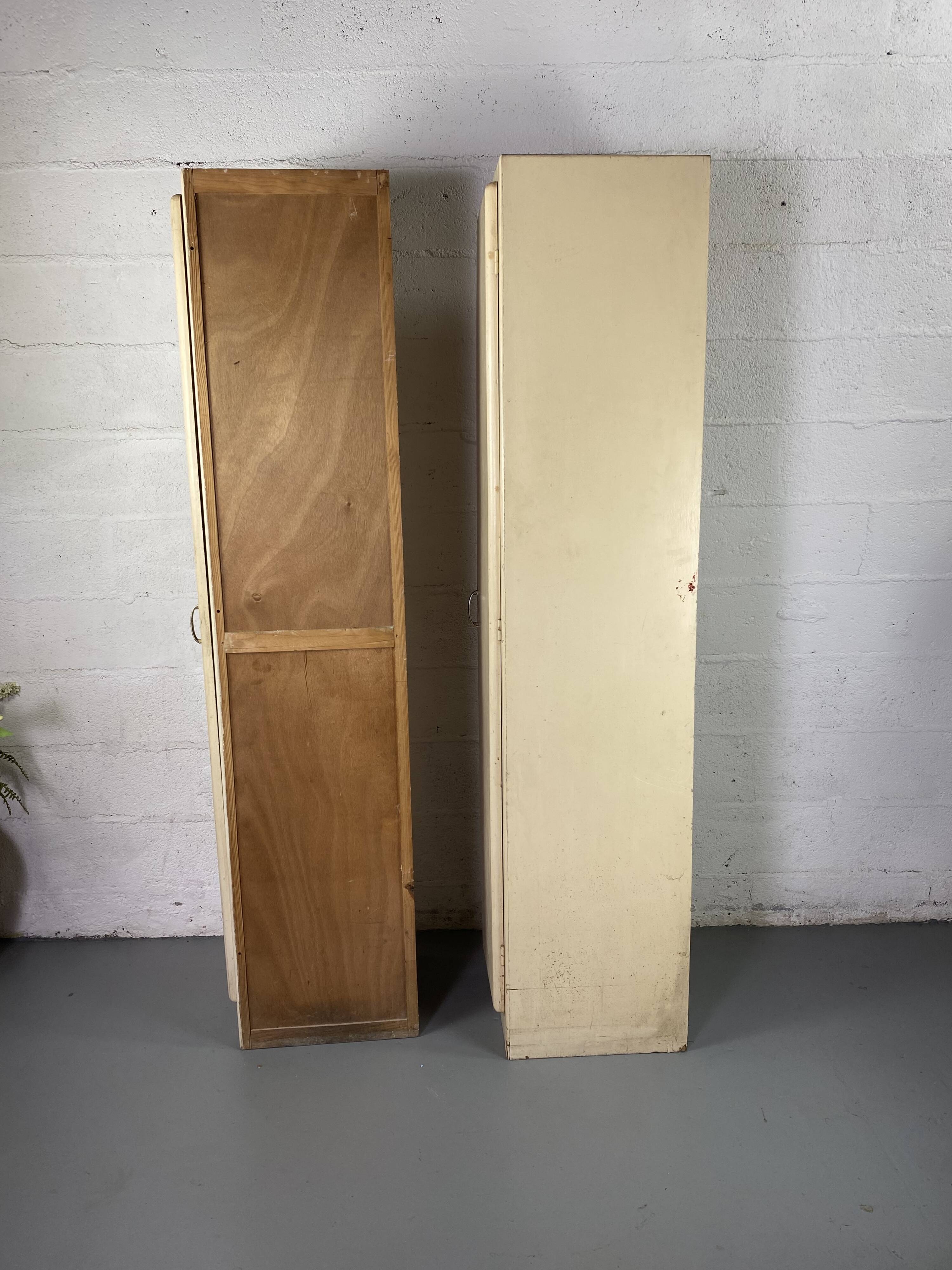Pair of vintage white cabinets