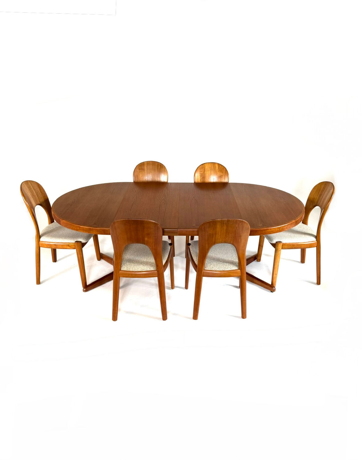 Table à manger extensible vintage, Bramin des années 60