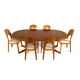 Table à manger extensible vintage, Bramin des années 60