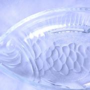 Vintage glass fish dish