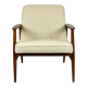 Beige boucle GFM63 lounge chair by J. Kedziorek, 1970s