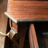 Two-part cabinet, recessed and with a glass-fronted display case, in Indian rosewood, circa 1850/60