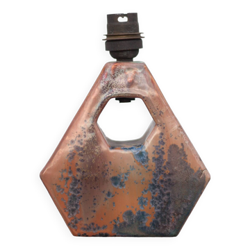 Lampe vintage, lampe grès cristallisé, lampe à poser, lampe de chevet, art déco, poterie, 50's