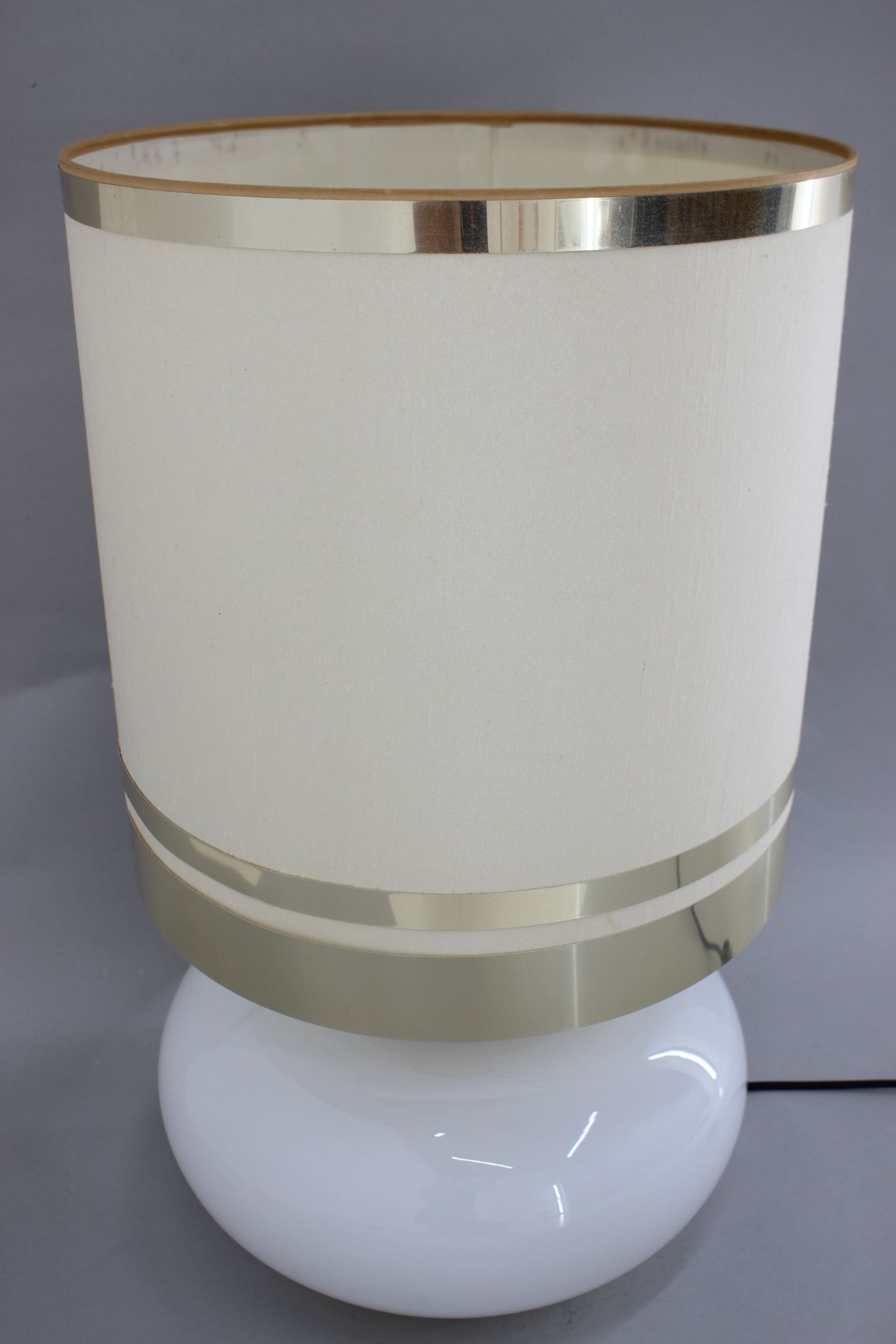 1970s Beautiful Large Glass and Brass Table Lamp ,Italy