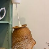 Vintage wicker pendant lamp