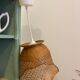 Vintage wicker pendant lamp