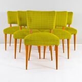 Dining Set Danish Teak and Textile Chairs 50s