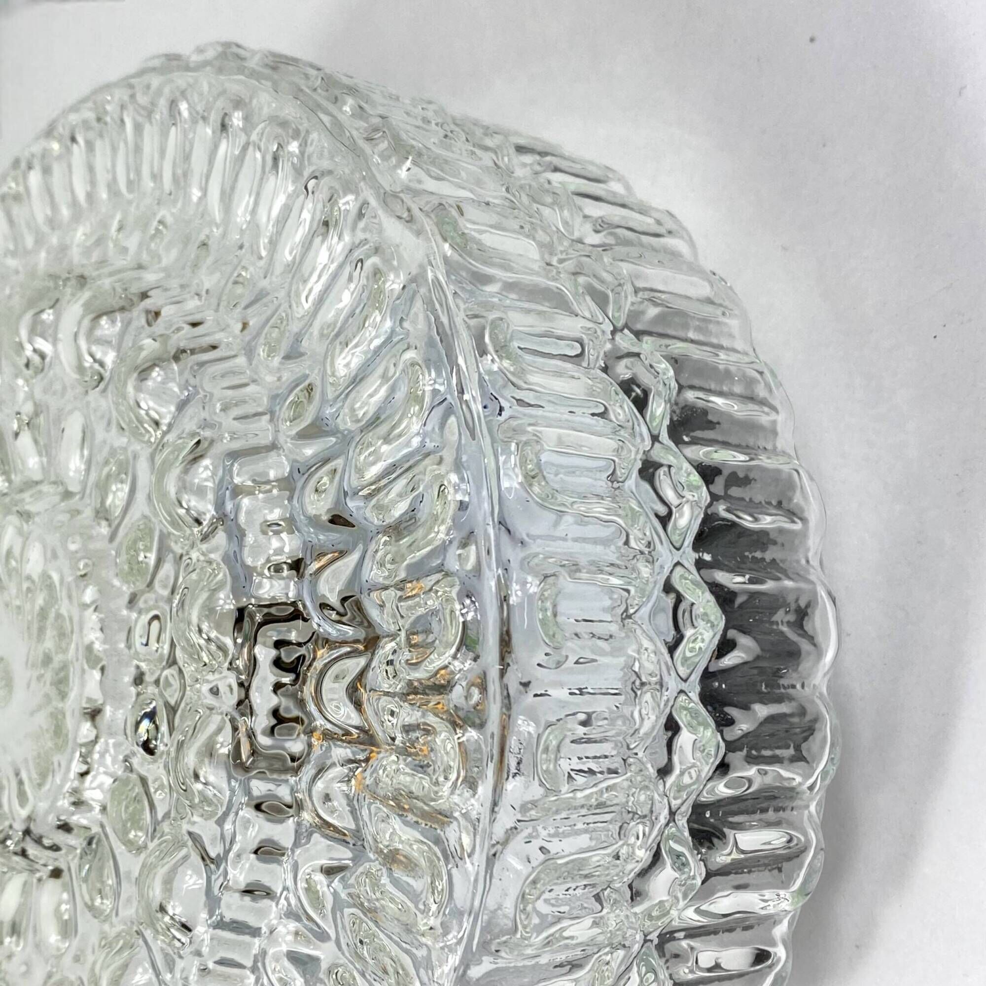 Wall light ceiling lamp glass minimalist 1970 1980 seventies eighties