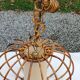 70s rattan pendant light