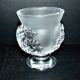 LALIQUE frosted crystal vase, Saint-Cloud model with acanthus leaves, 1950-1960