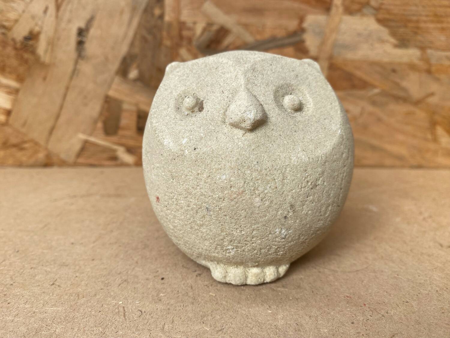 Antique paperweight sculpture owl stone art stone vintage