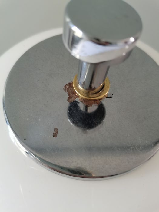 Italian glass table lamp, 70s