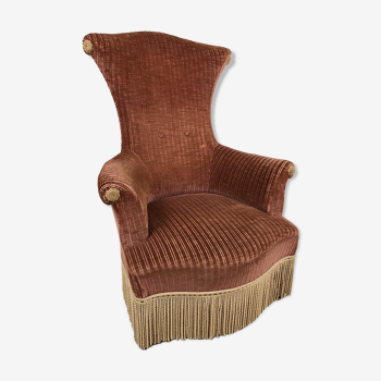 Fauteuil XIXe à haut dossier