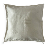 Cactus Silk Cushion - Cream
