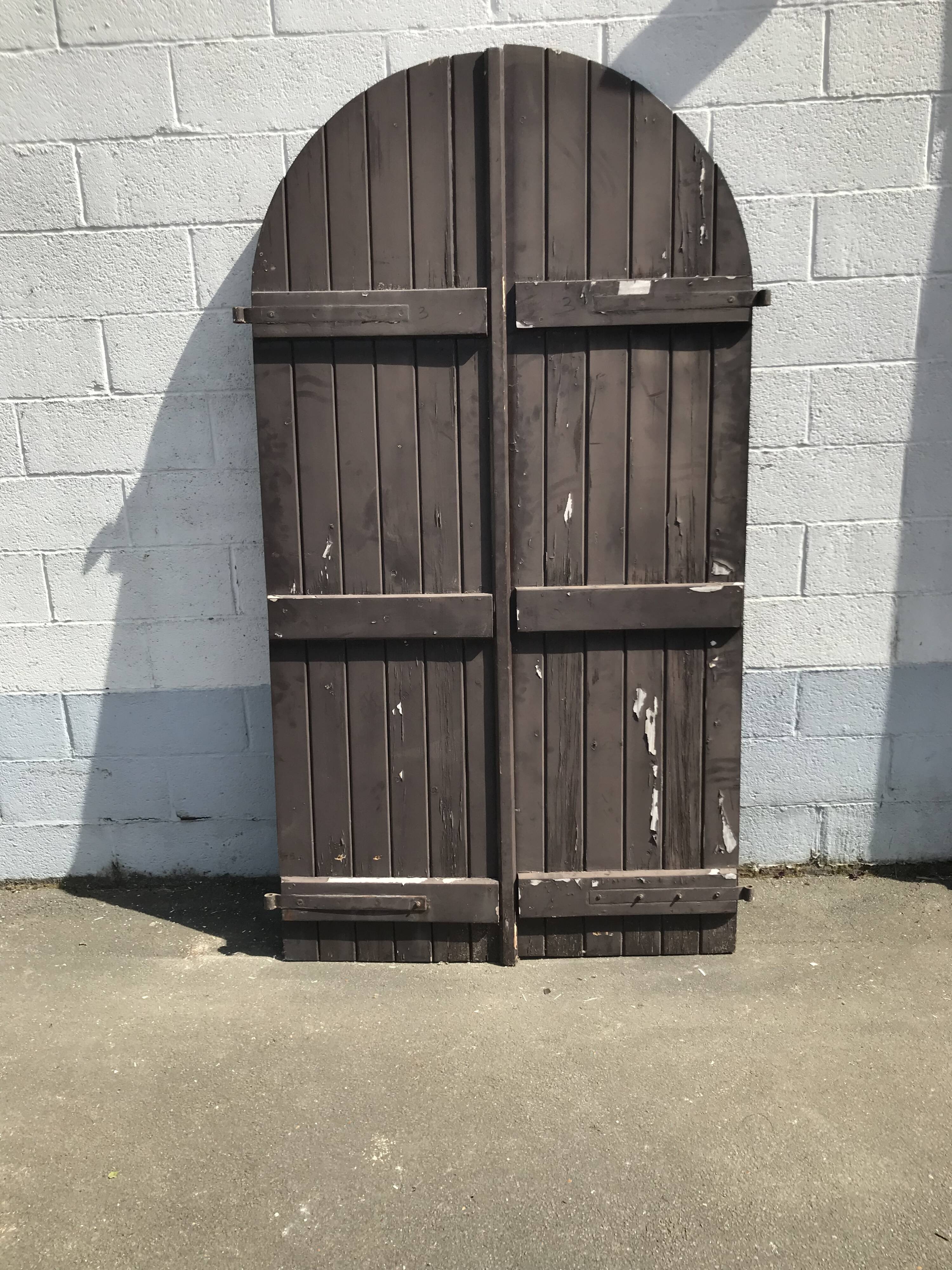 Pair of old shutters