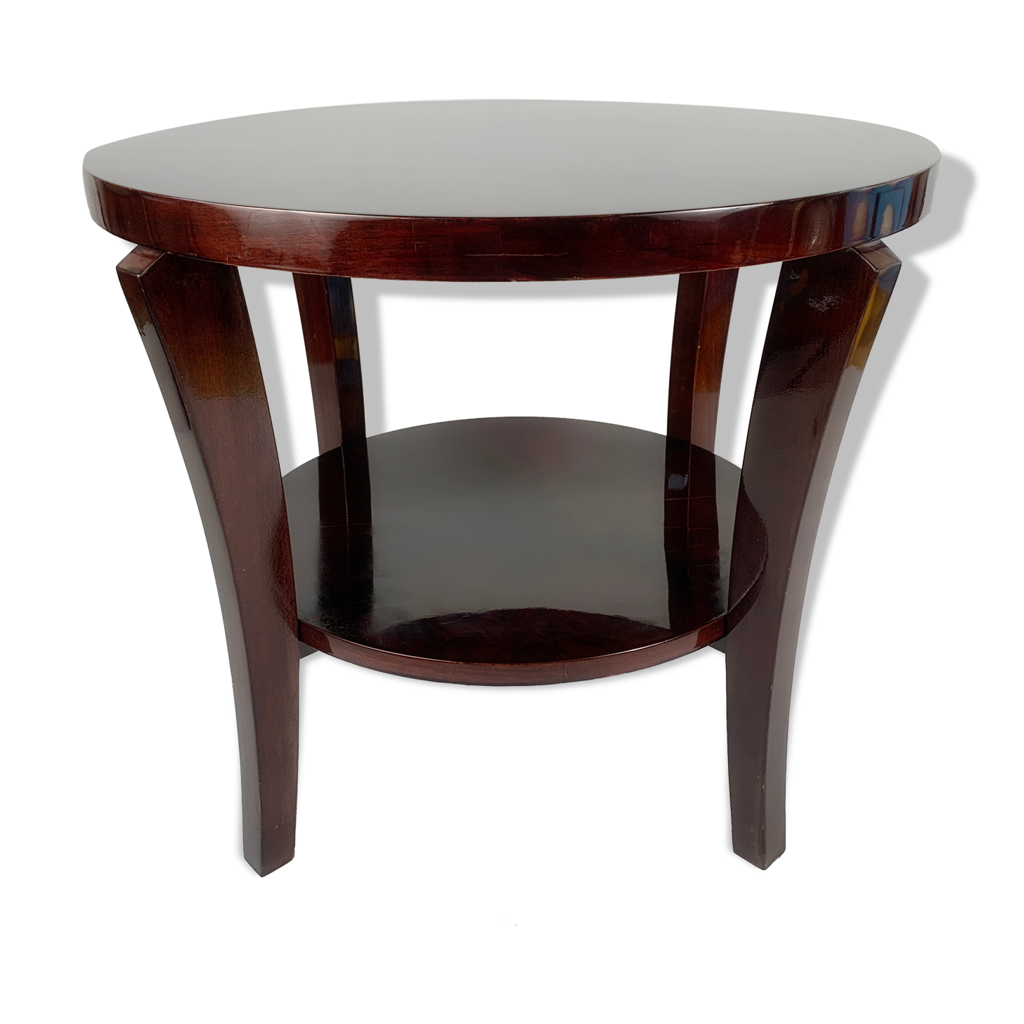 Glazed wooden coffee table in Art Deco style