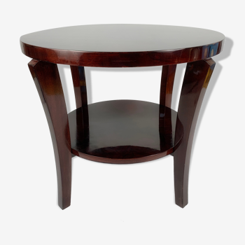 Glazed wooden coffee table in Art Deco style