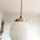 Suspension opaline vintage 1950