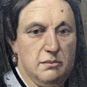 Tableau huile sur toile XIX portrait Chevalier d’Eon
