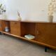 Vintage low oak sideboard (shallow)